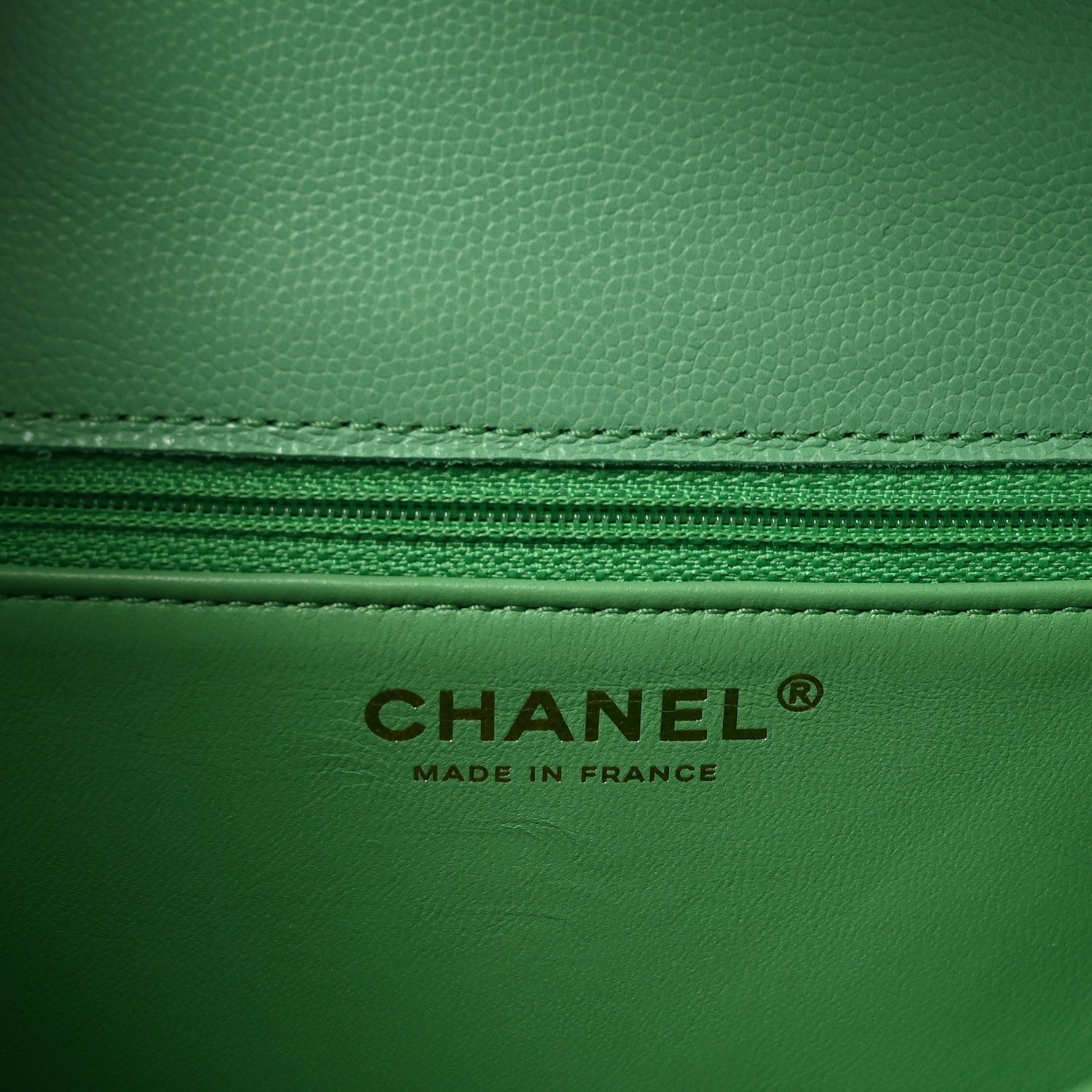 Chanel Caviar Quilted Medium Sweet Classic Flap Green