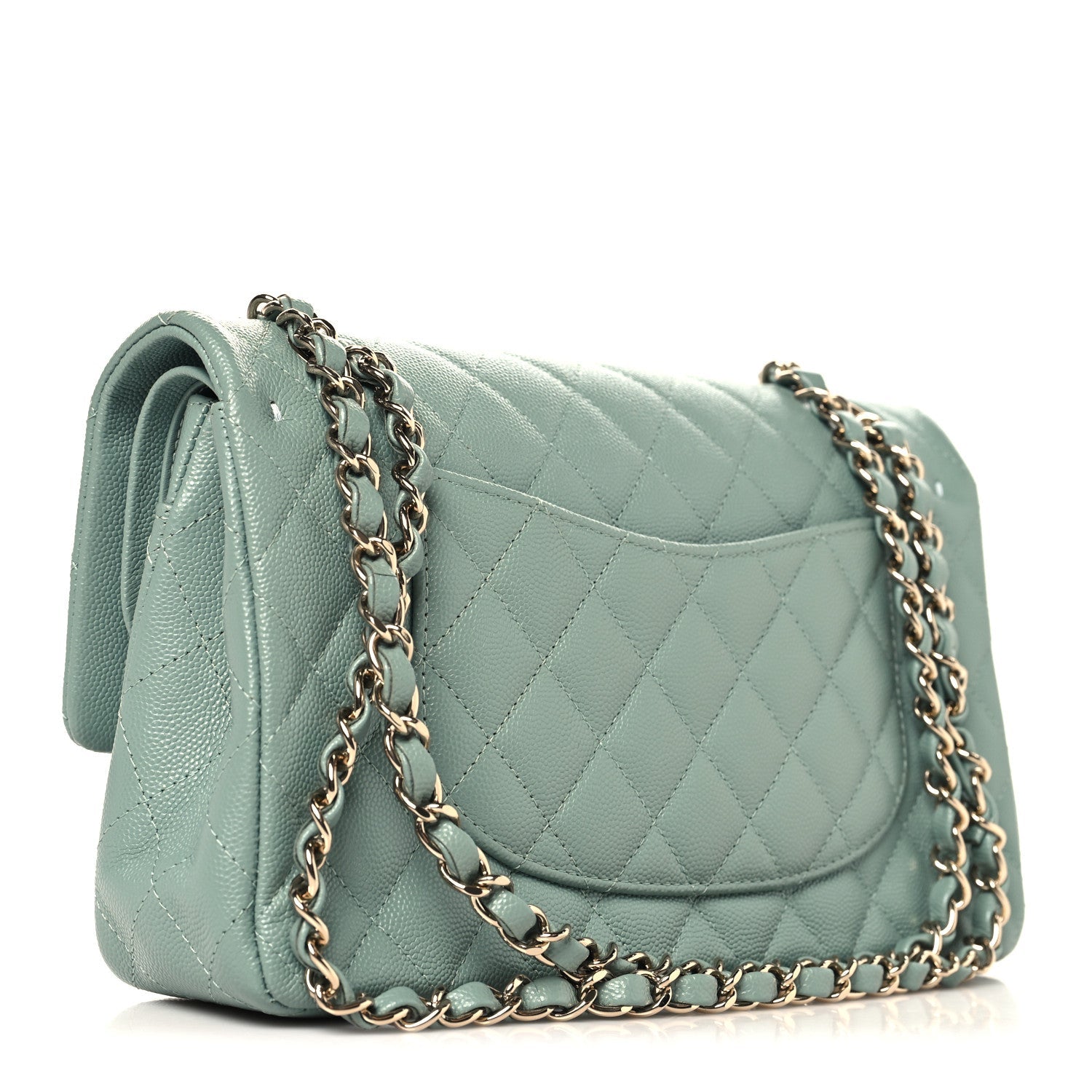 Chanel Caviar Quilted Medium Double Flap Dark Green