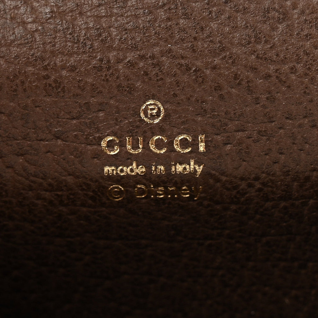 Gucci X DISNEY GG Supreme Monogram Donald Duck Interlocking G Key Pouch Beige Multicolor New Acero