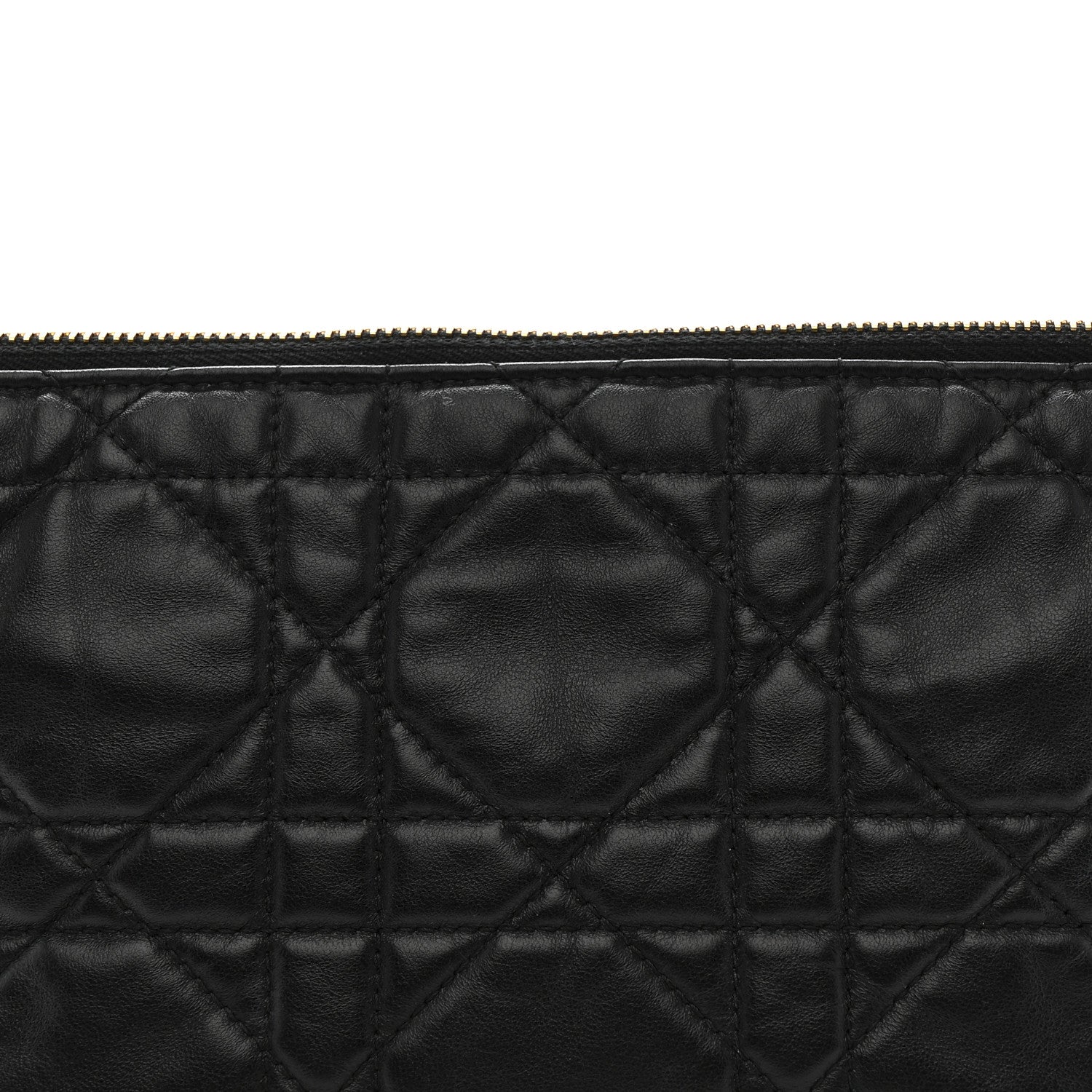 Christian Dior Lambskin Macrocannage DiorStar Hobo Bag Black