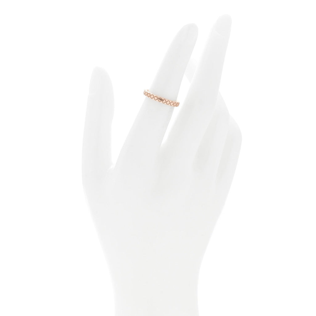 Gucci 18K Rose Gold Diamantissima Band Ring 50 5.25