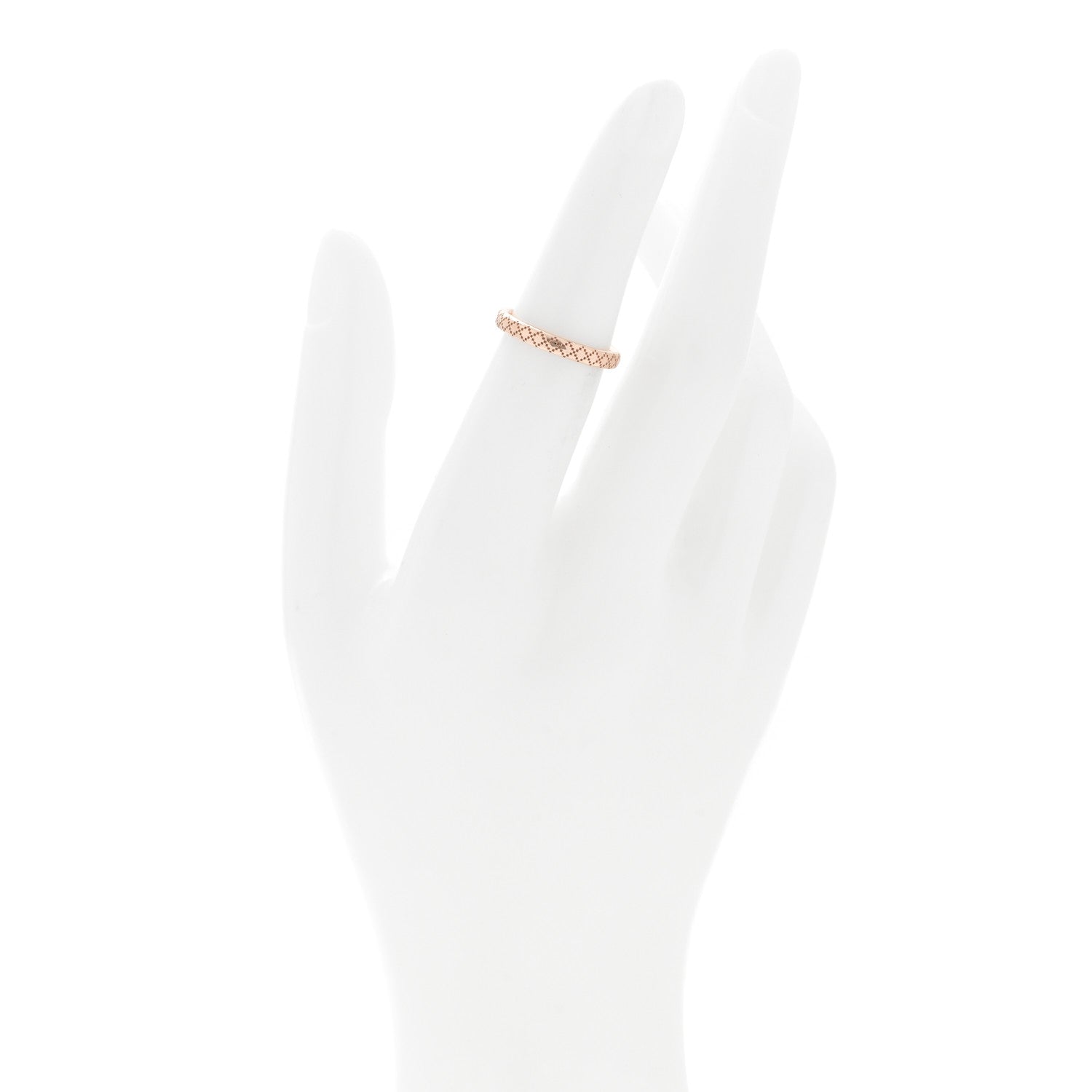 Gucci 18K Rose Gold Diamantissima Band Ring 50 5.25