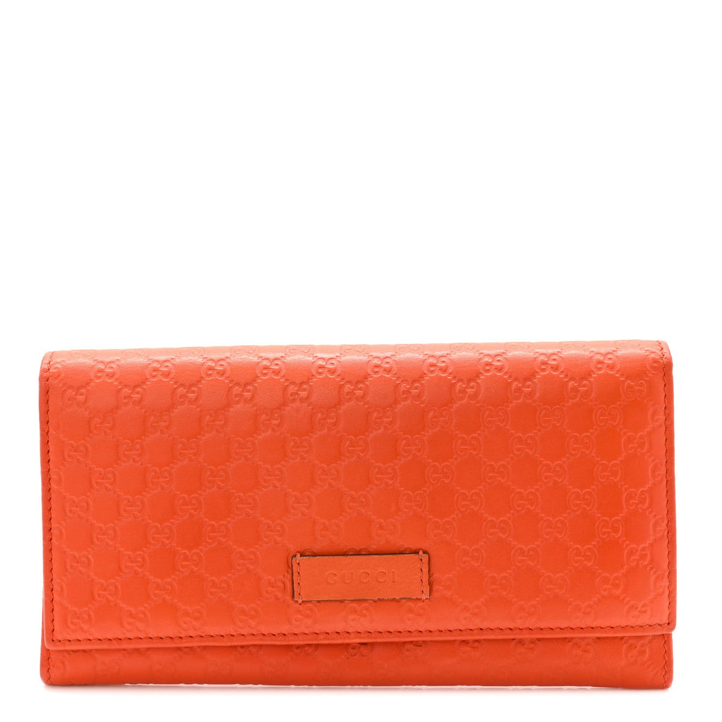 Gucci Soft Microguccissima Continental Wallet Sun Orange