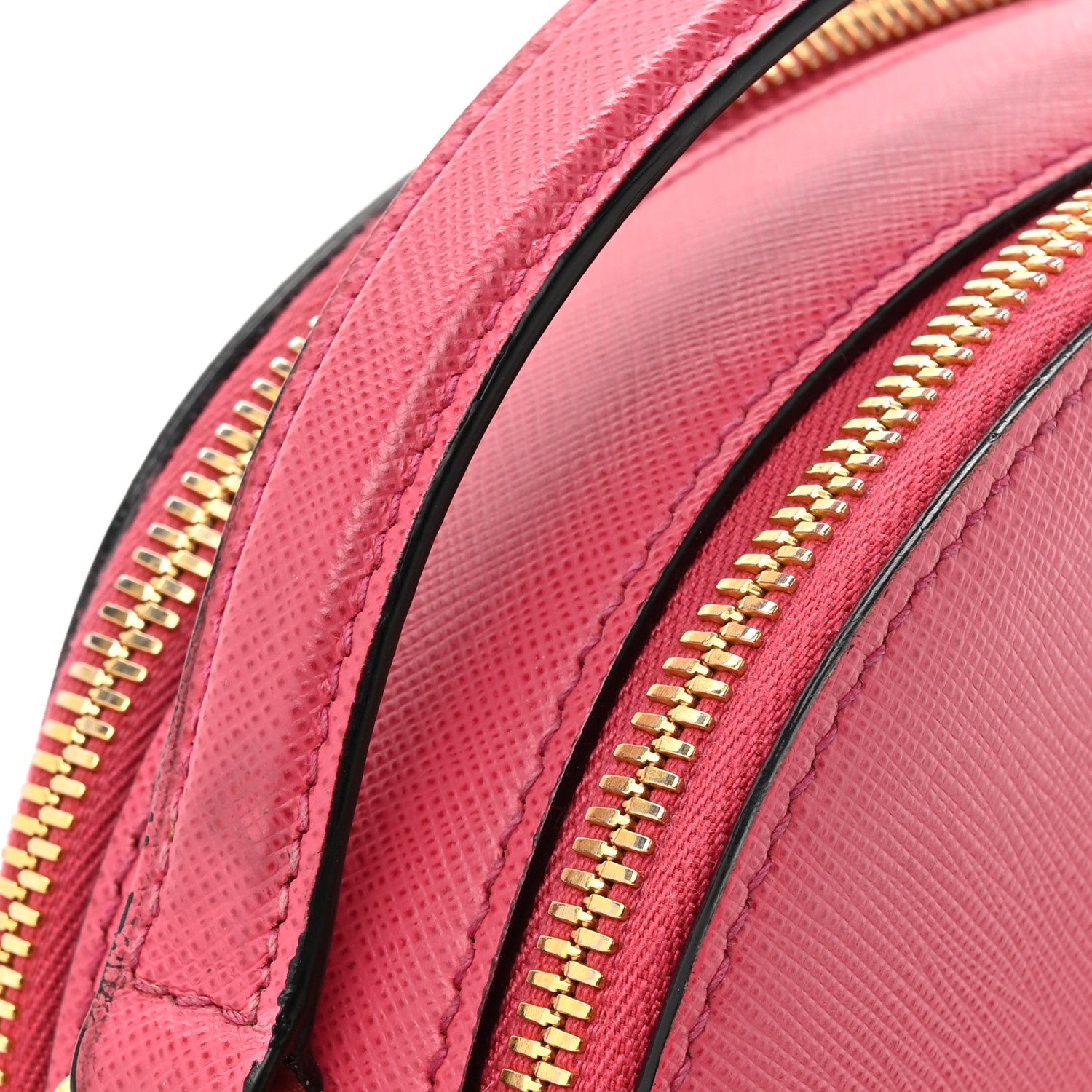 Prada Saffiano Lux Odette Crossbody Magenta