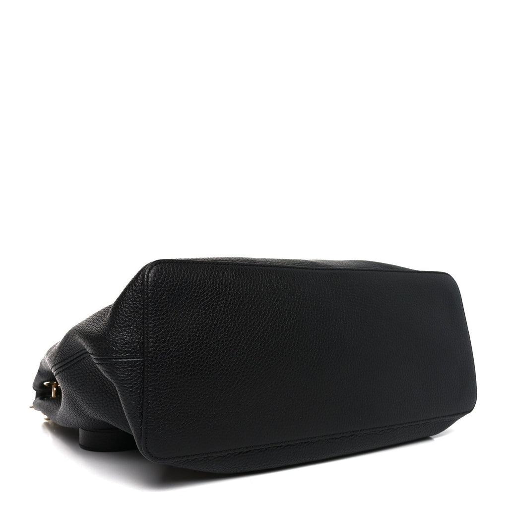 Gucci Pebbled Calfskin Large Soho Hobo Black