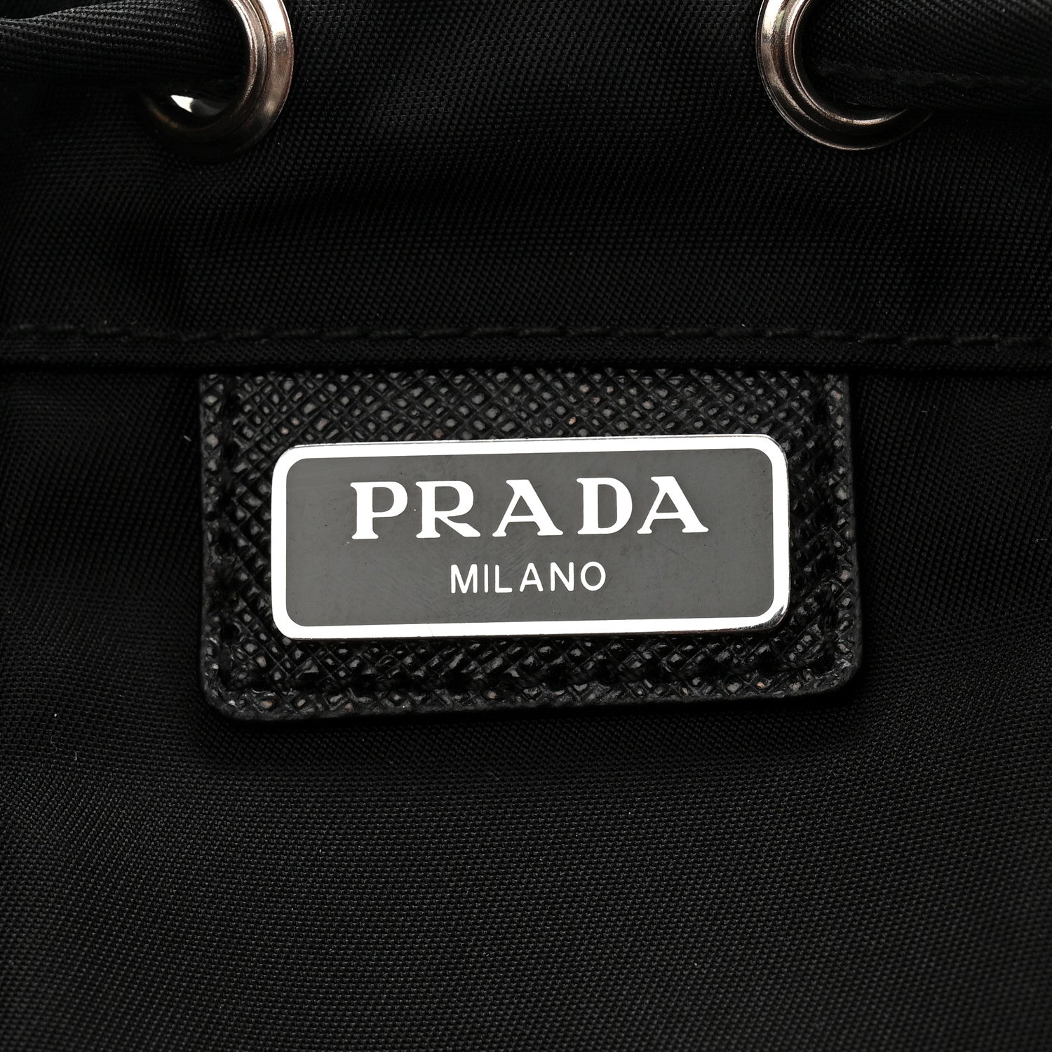 Prada Nylon Vela Drawstring Pouch Black