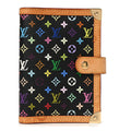 Louis Vuitton Monogram Multicolor Small Ring Agenda Cover Black
