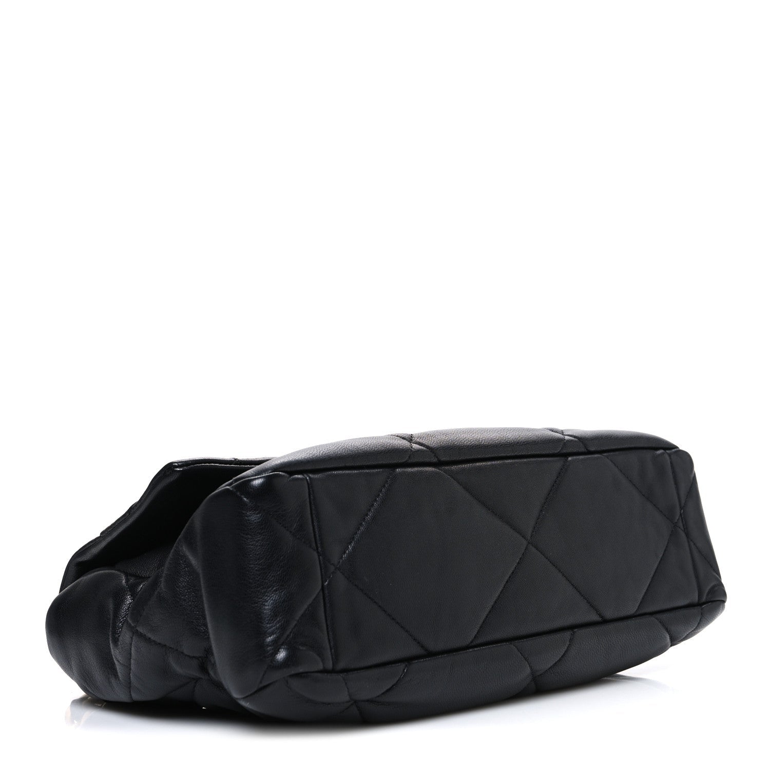 Chanel Goatskin Quilted Large Chanel 19 Flap Black