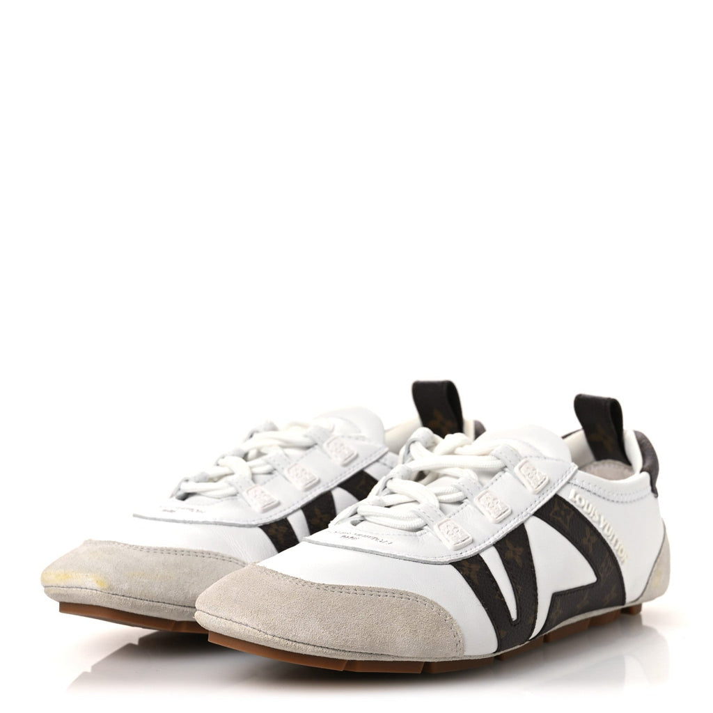 Louis Vuitton Monogram Calfskin Womens LV Sneakerina 37 White