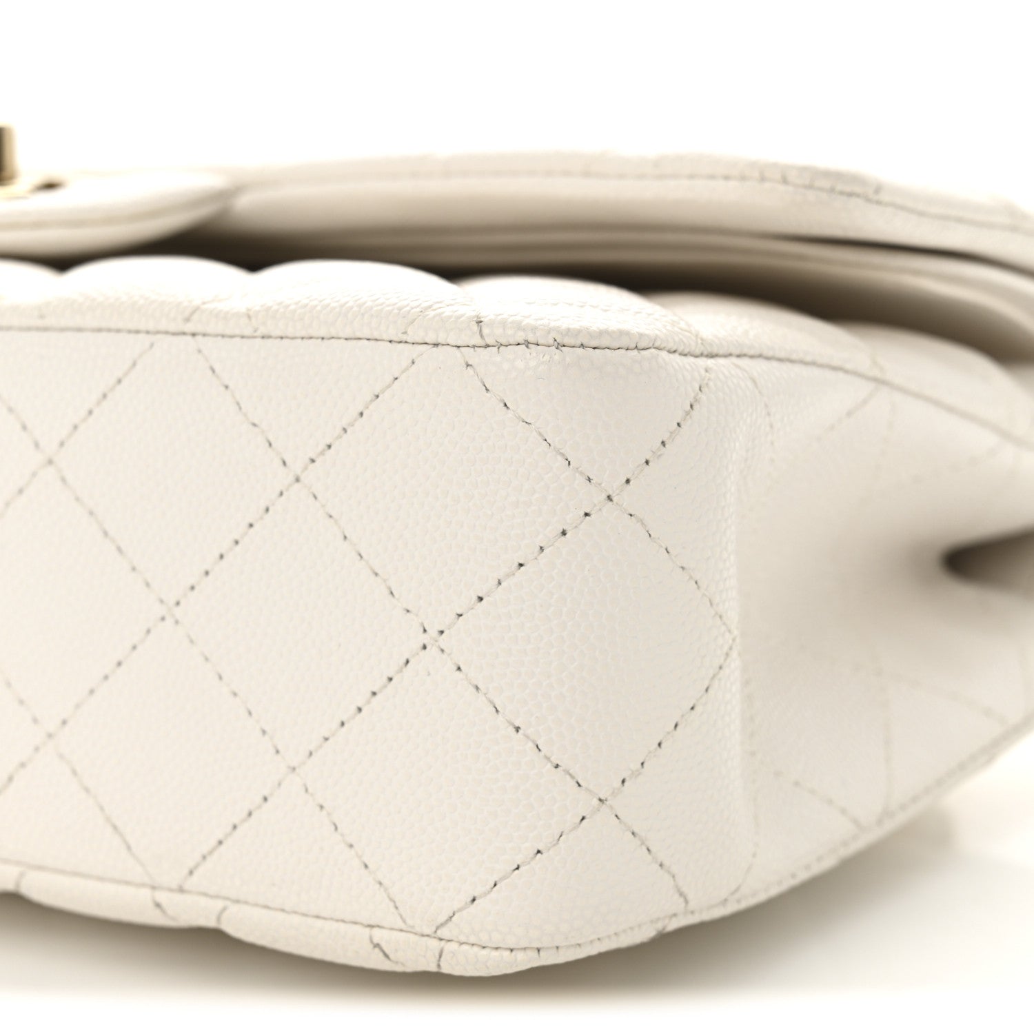 Chanel Caviar Quilted Medium Double Flap White