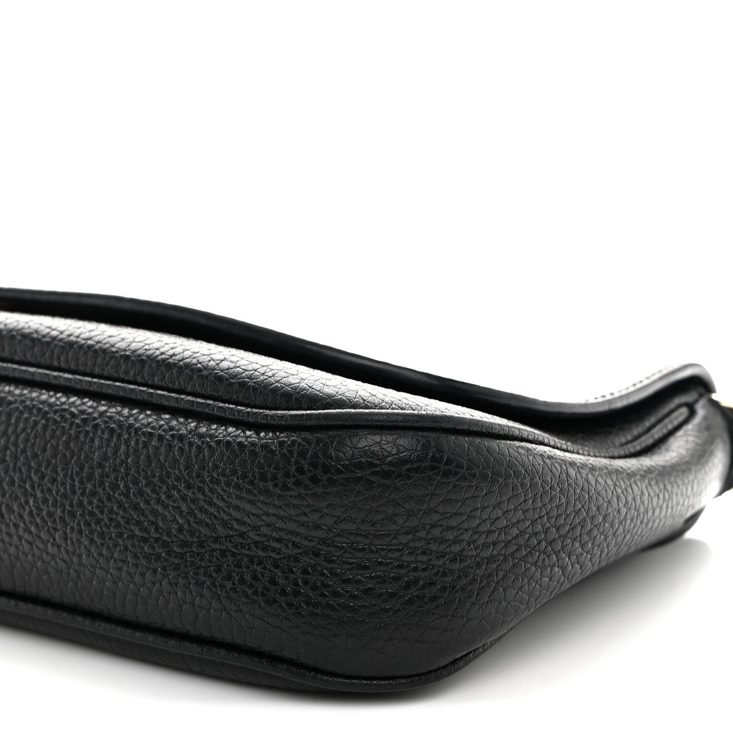 Gucci Pebbled Calfskin Medium Soho Flap Crossbody Black