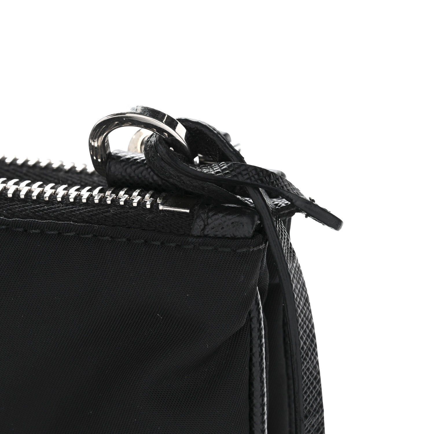 Prada Re-Nylon Saffiano Re-Edition 2000 Double Zip Crossbody Bag Black