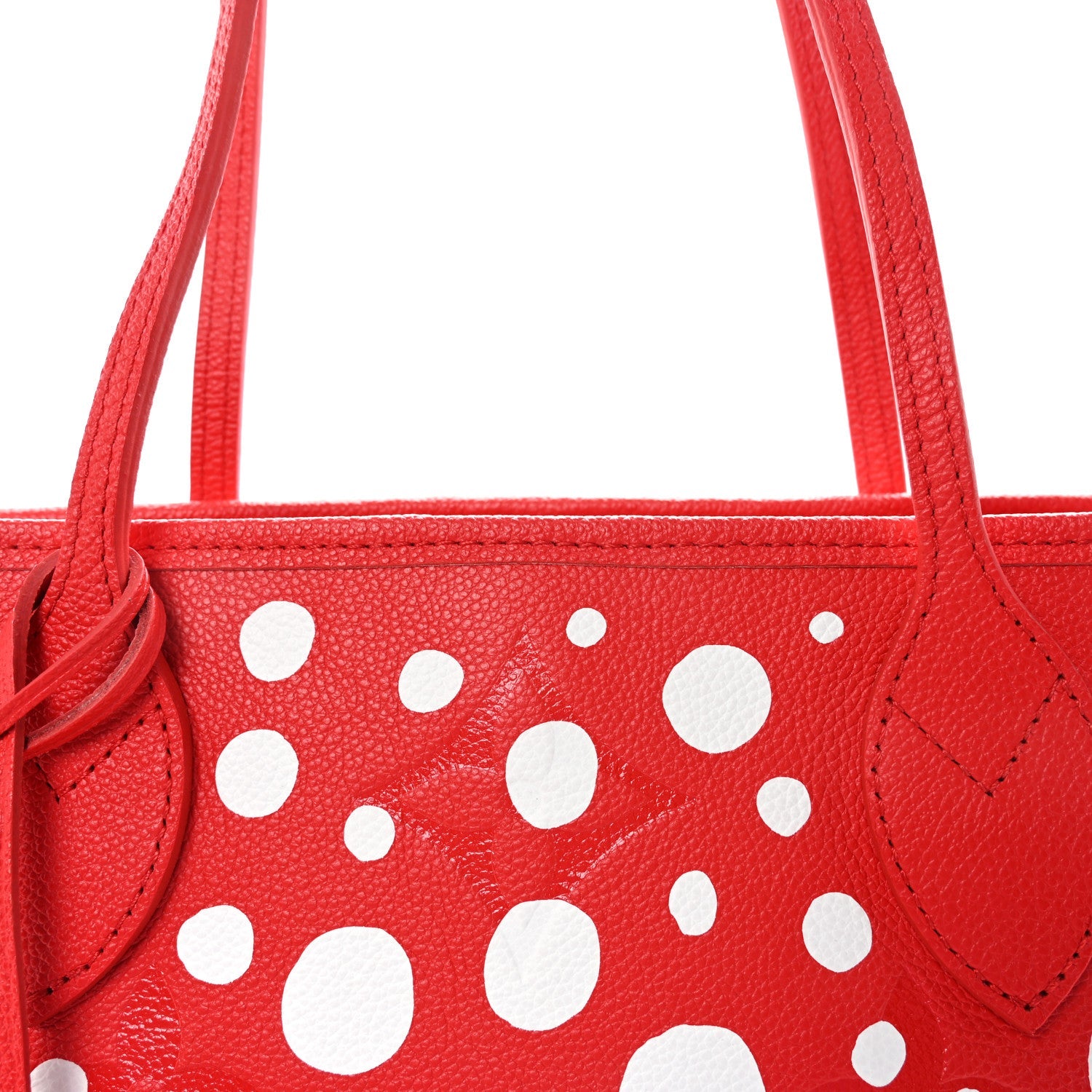 Louis Vuitton LV X YK Empreinte Infinity Dots Neverfull MM Rouge White