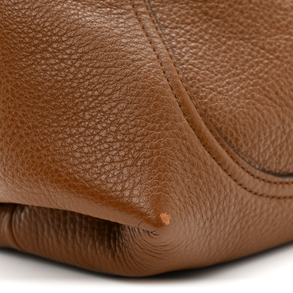 Gucci Grained Calfskin Softbit Medium Shoulder Bag Brown