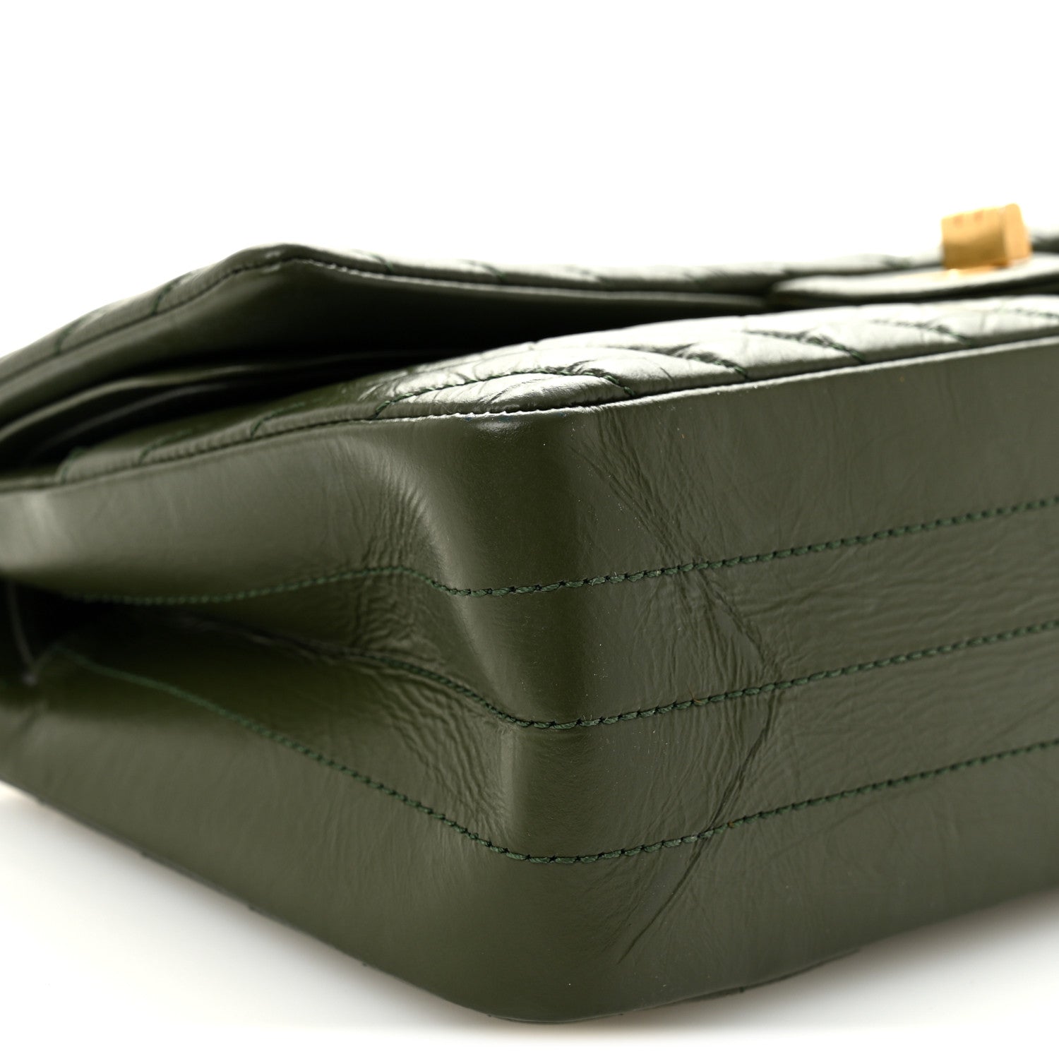 Chanel Aged Calfskin Chevron Quilted 2.55 Reissue 225 Flap Green