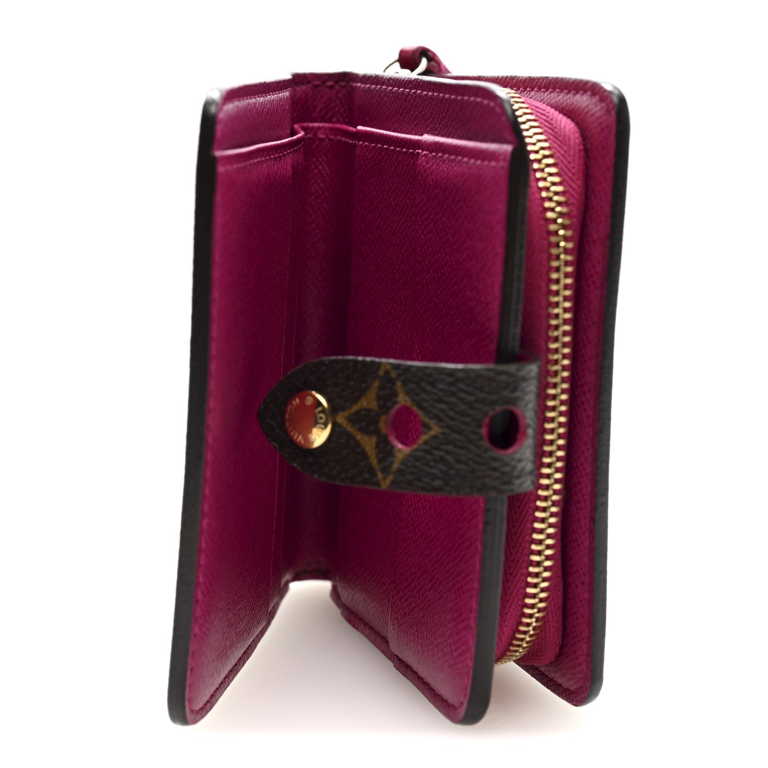 Louis Vuitton Monogram Perforated Compact Zipped Wallet Fuchsia