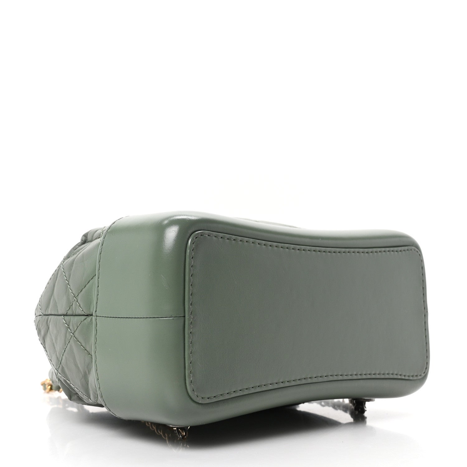 Chanel Aged Calfskin Quilted Small Gabrielle Backpack Green