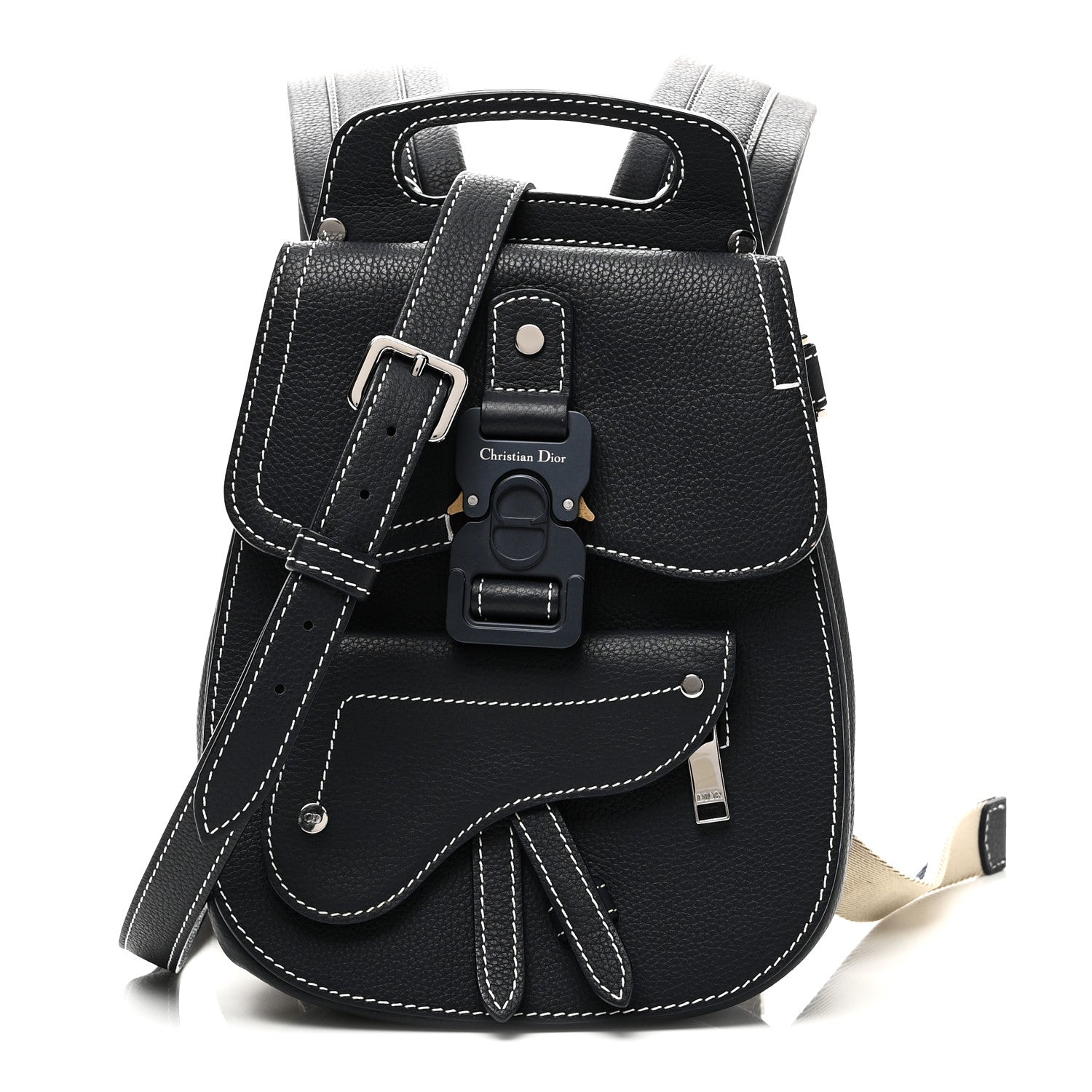 Christian Dior Grained Calfskin Mini Gallop Sling Bag Navy Blue