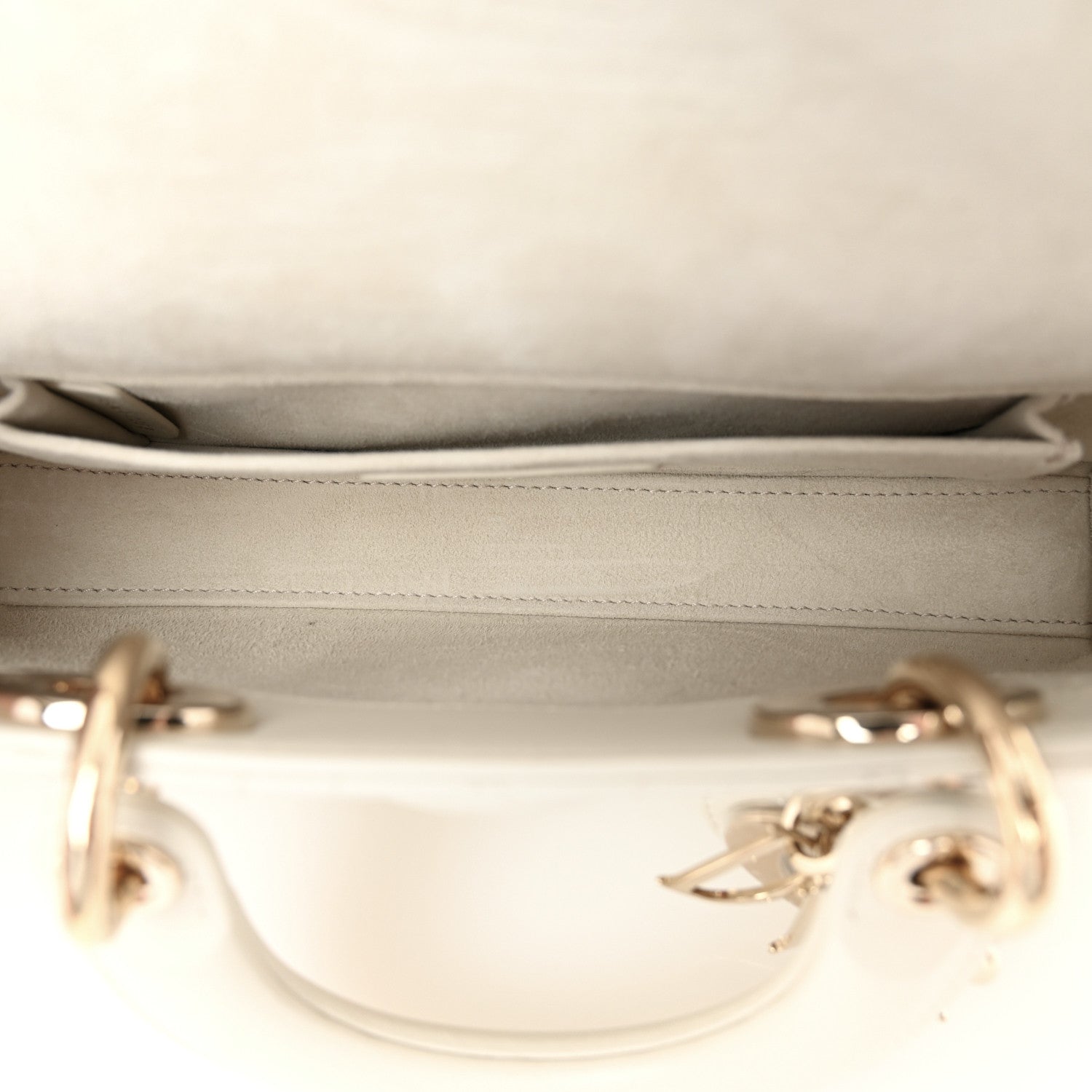 Christian Dior Lambskin Cannage Small Lady D-Joy Latte