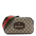 Gucci GG Supreme Monogram Web Neo Vintage Shoulder Bag Beige New Acero Crop