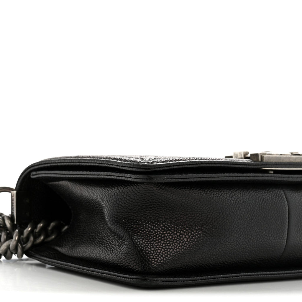 Chanel Caviar Quilted Medium Boy Flap Black