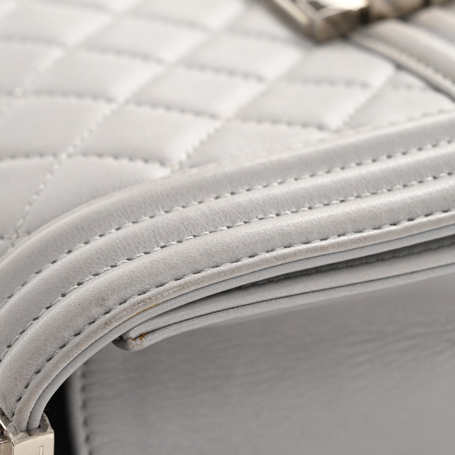 Chanel Lambskin Quilted Small Boy Flap Grey