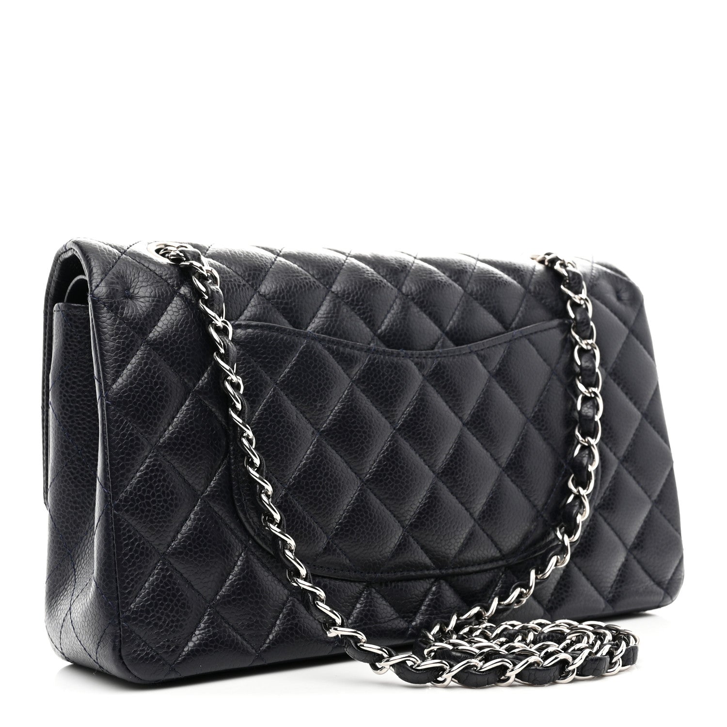 Chanel Caviar Quilted Medium Double Flap Navy