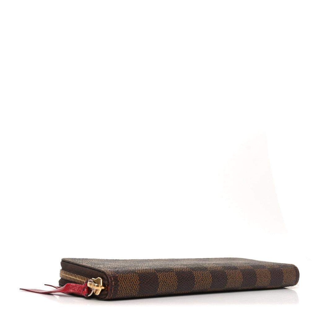 Louis Vuitton Damier Ebene Clemence Wallet Cherry