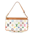 Louis Vuitton Monogram Multicolor Pochette Accessories White