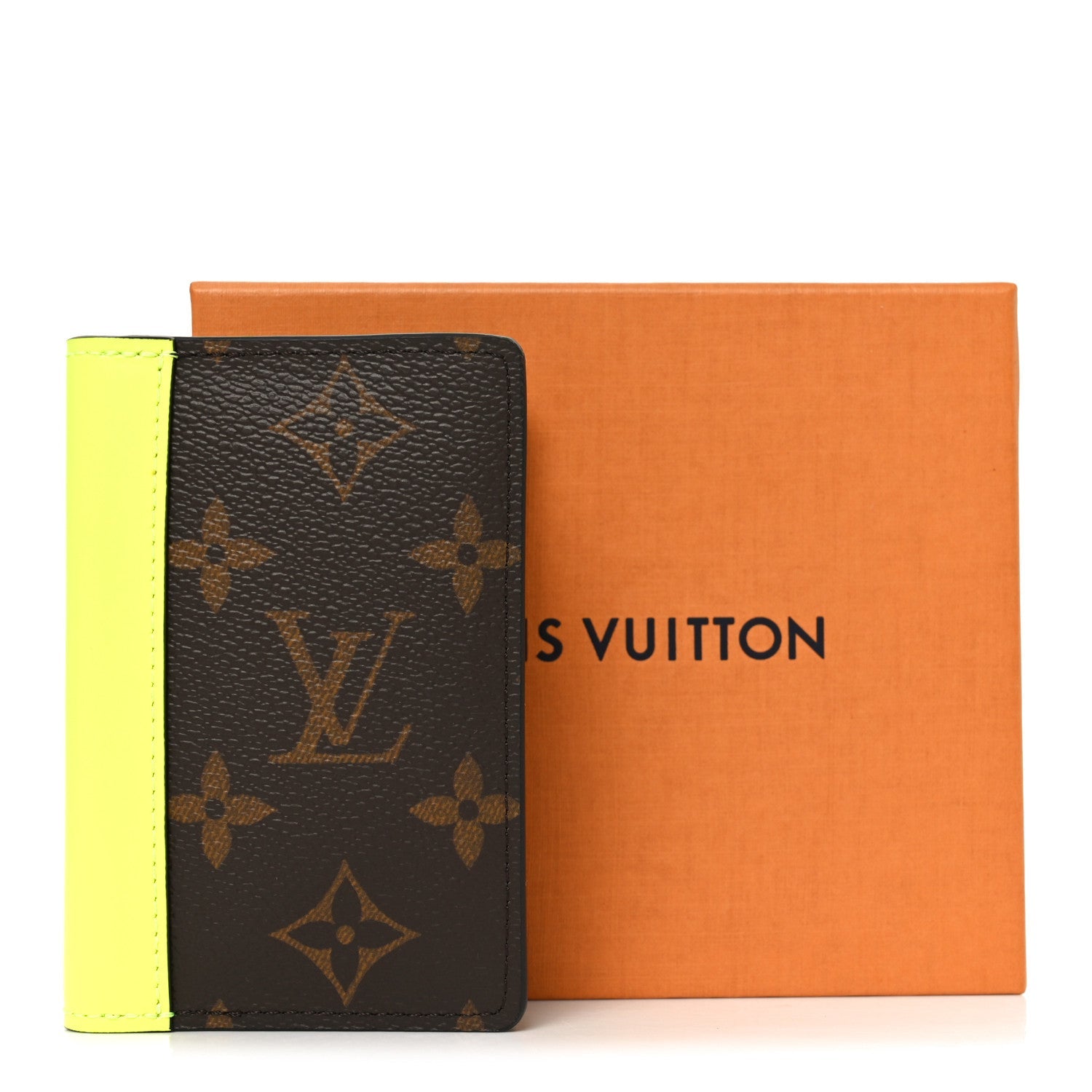 Louis Vuitton Monogram Macassar Pocket Organizer NM Florescent Yellow