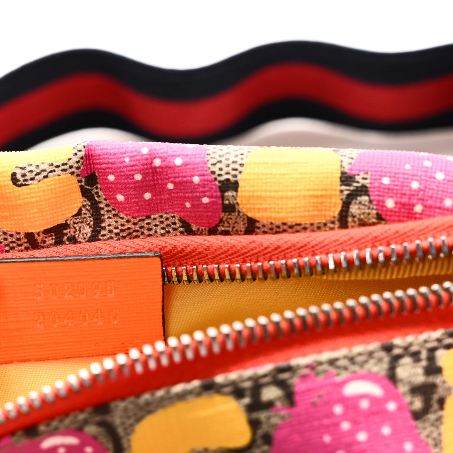 Gucci GG Supreme Monogram Childrens Strawberry Print Belt Bag Multicolor