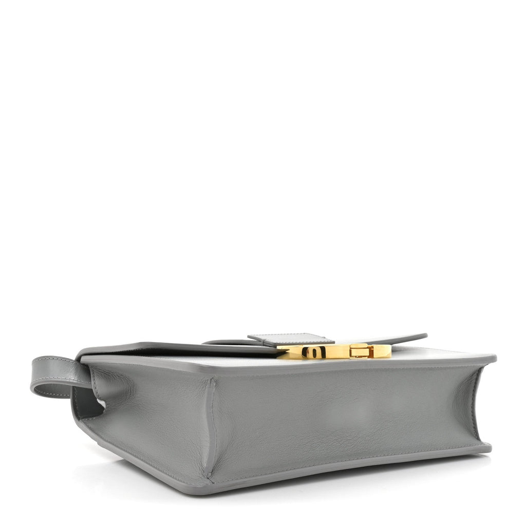 Christian Dior Box Calfskin 30 Montaigne Flap Bag Gray
