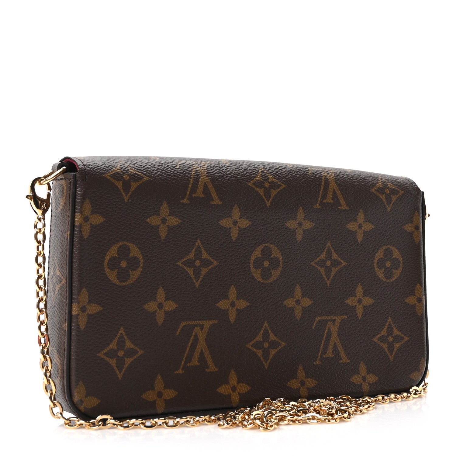 Louis Vuitton Monogram Pochette Felicie Chain Wallet Fuchsia