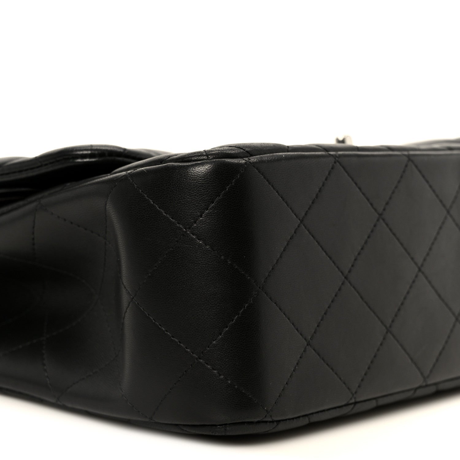 Chanel Lambskin Quilted Jumbo Double Flap Black
