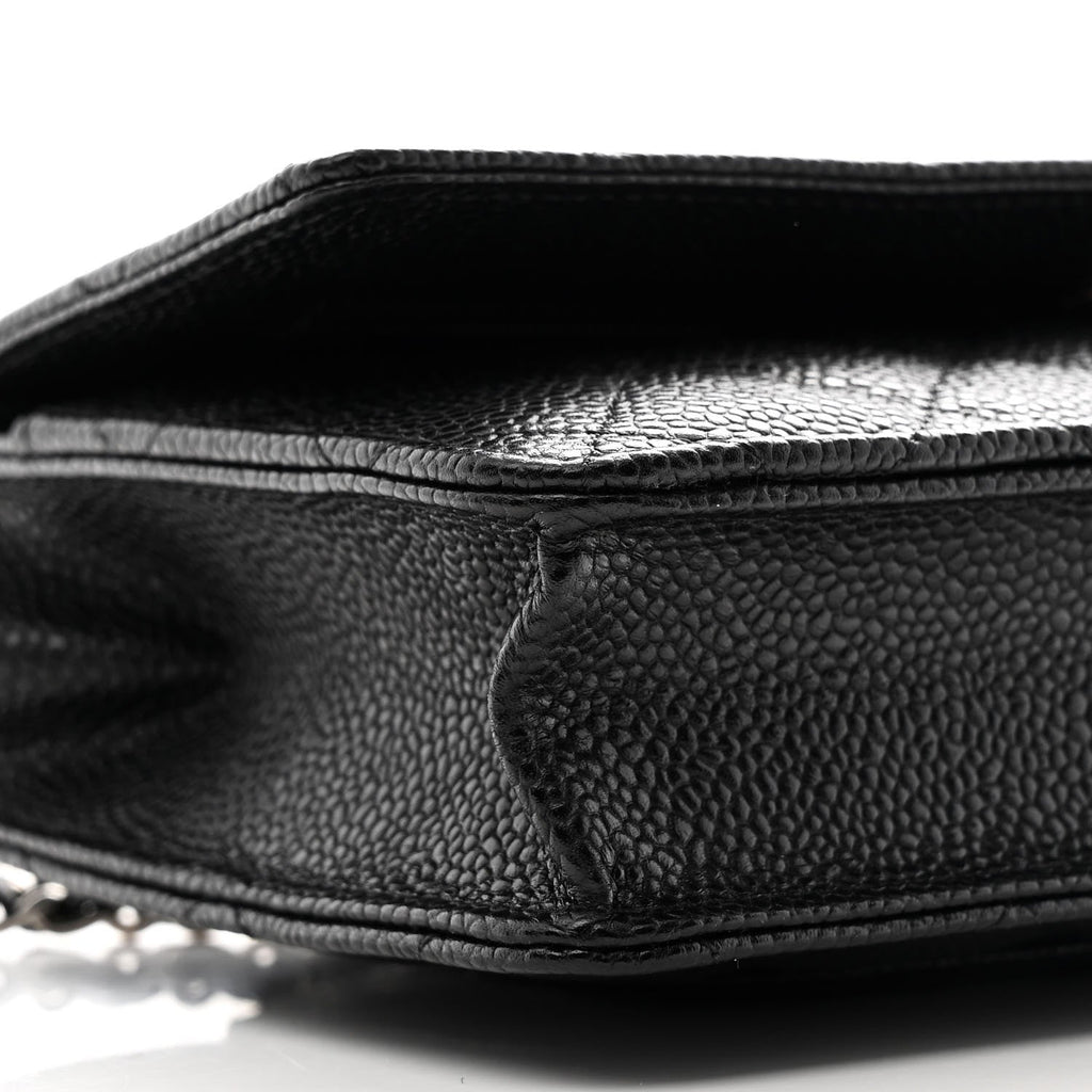 Chanel Caviar Quilted Wallet on Chain WOC Black