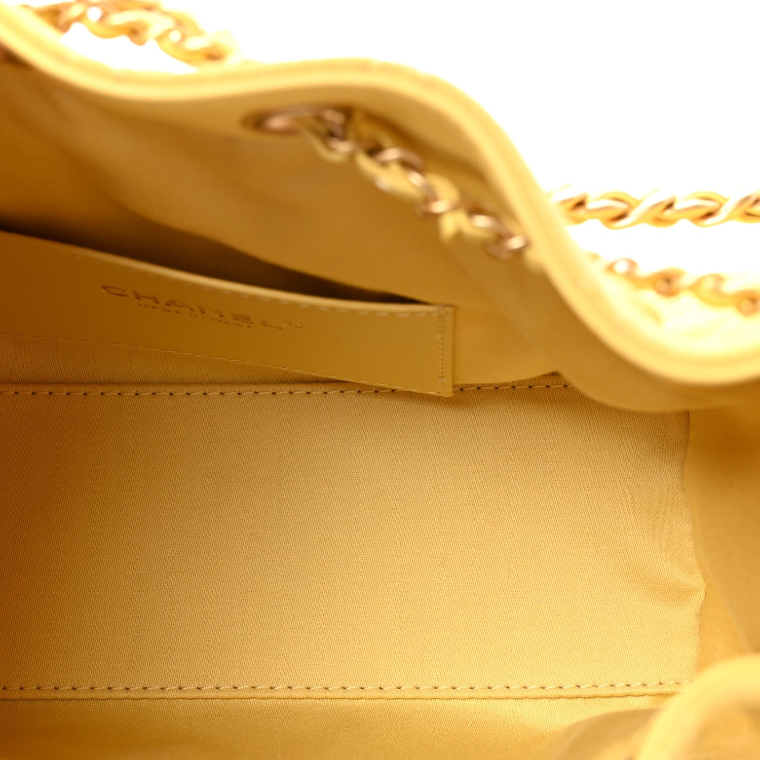 Chanel Suede Quilted Mini Chanel 25 Handbag Yellow