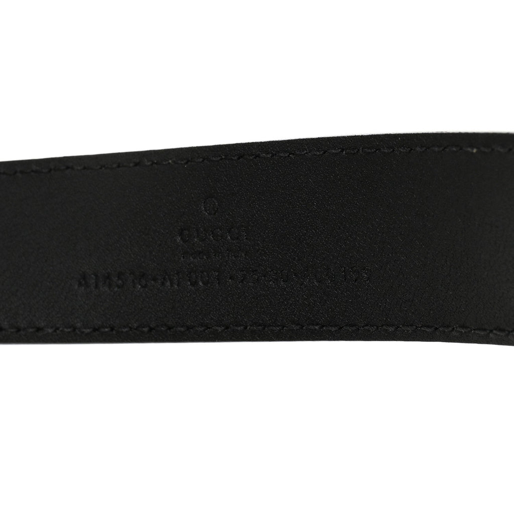 Gucci Calfskin Double G 30mm Belt 75 30 Black