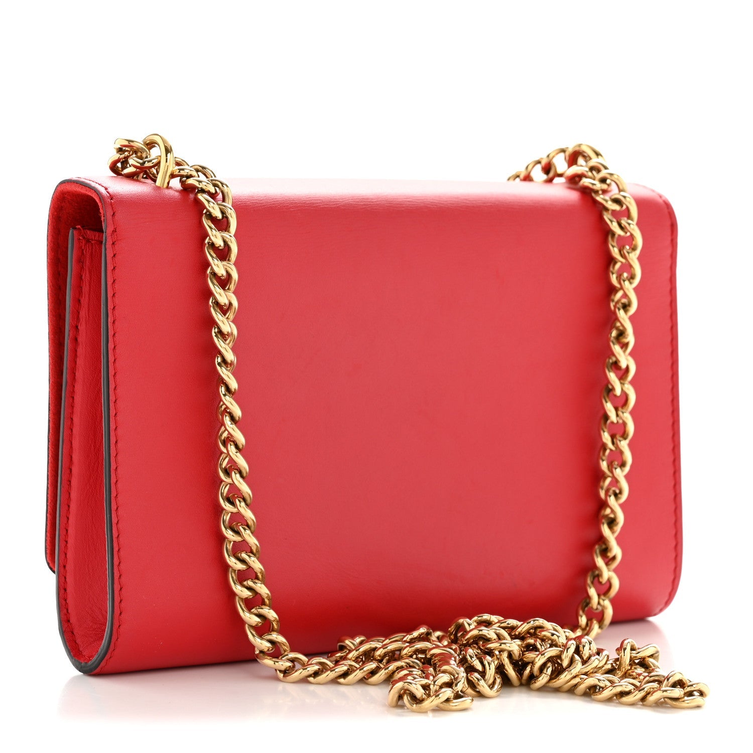 Louis Vuitton Calfskin Chain Louise MM Red