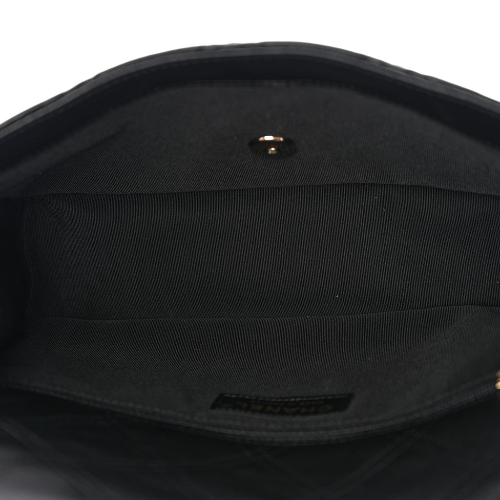 Chanel Lambskin Quilted Pearl Studded Flap Black