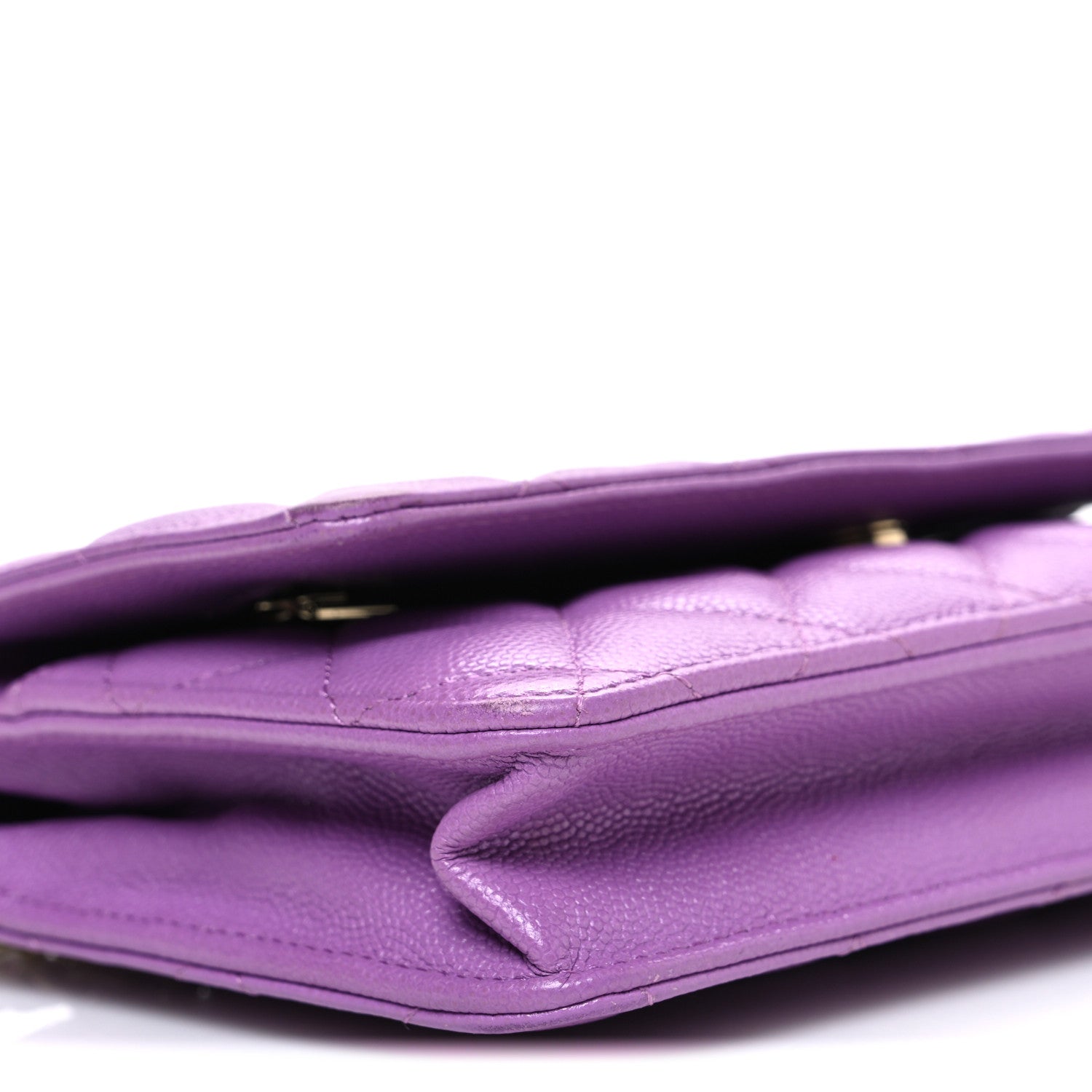 Chanel Caviar Quilted Wallet On Chain WOC Purple