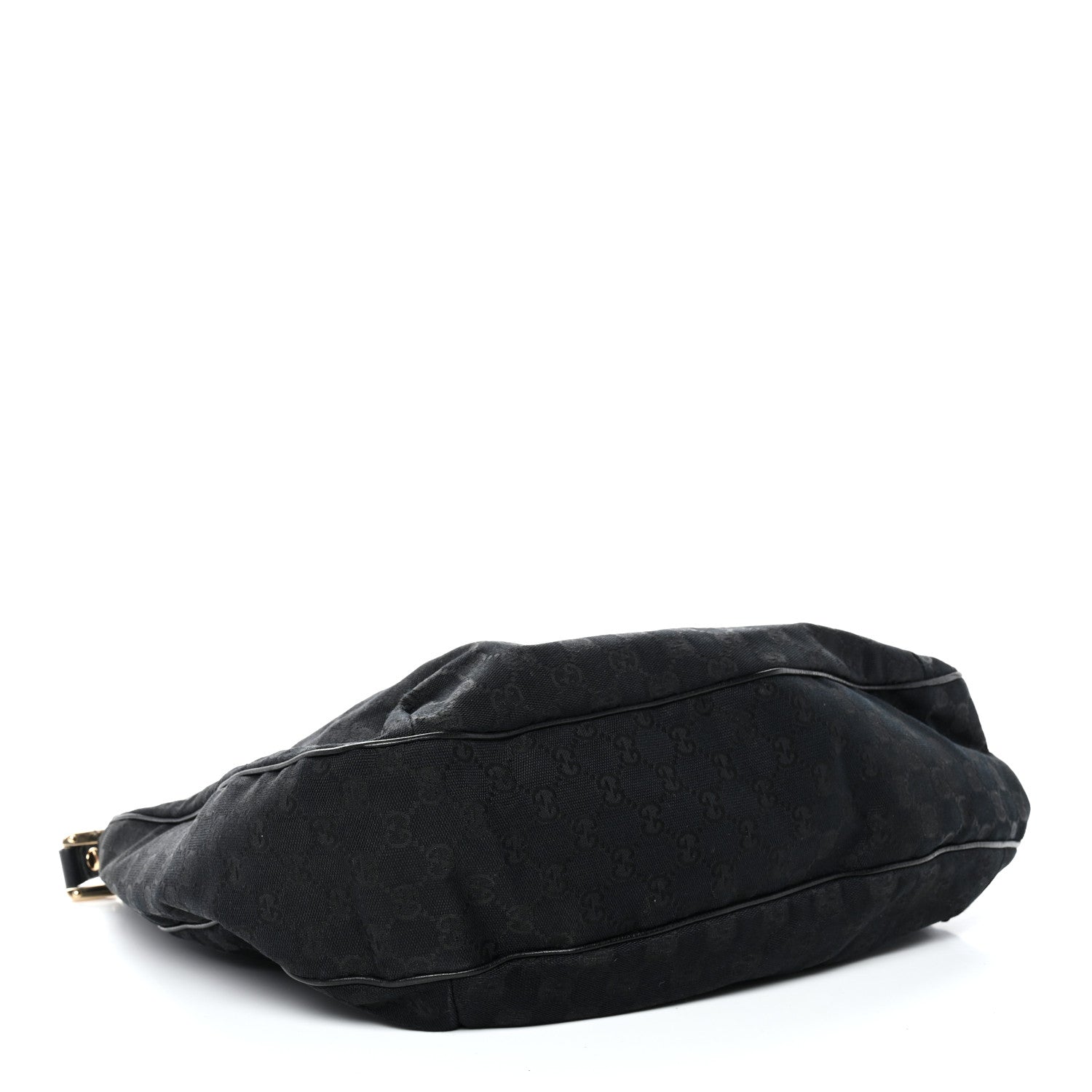 Gucci Monogram Large New Ladies Web Hobo Black