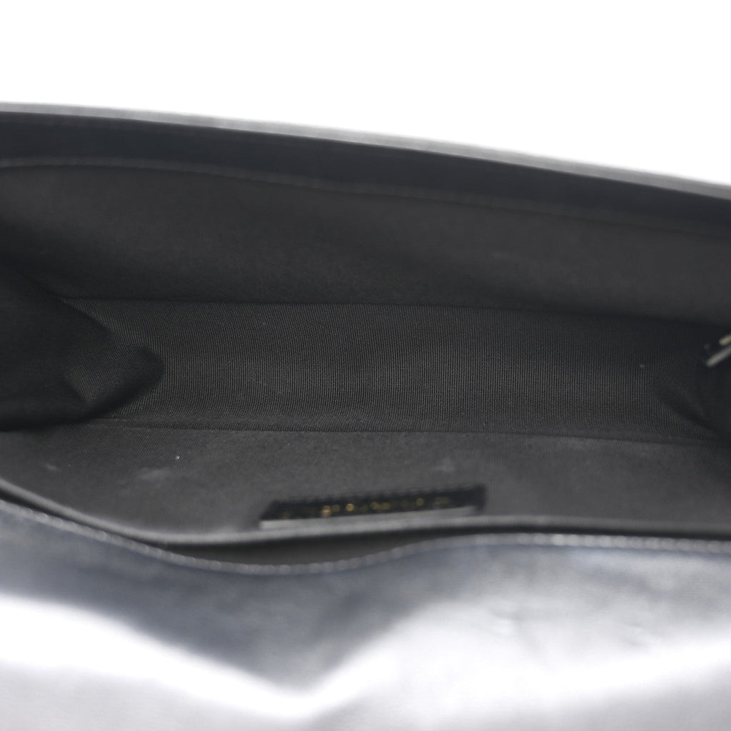 Chanel Lambskin Quilted Medium Boy Flap Black