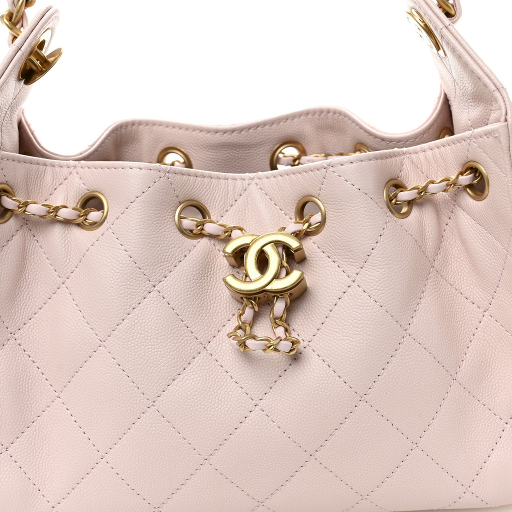 Chanel Caviar Quilted Mini Chanel 25 Handbag Light Pink