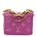 Louis Vuitton Lambskin Embossed Monogram Coussin Belt Bag Orchid