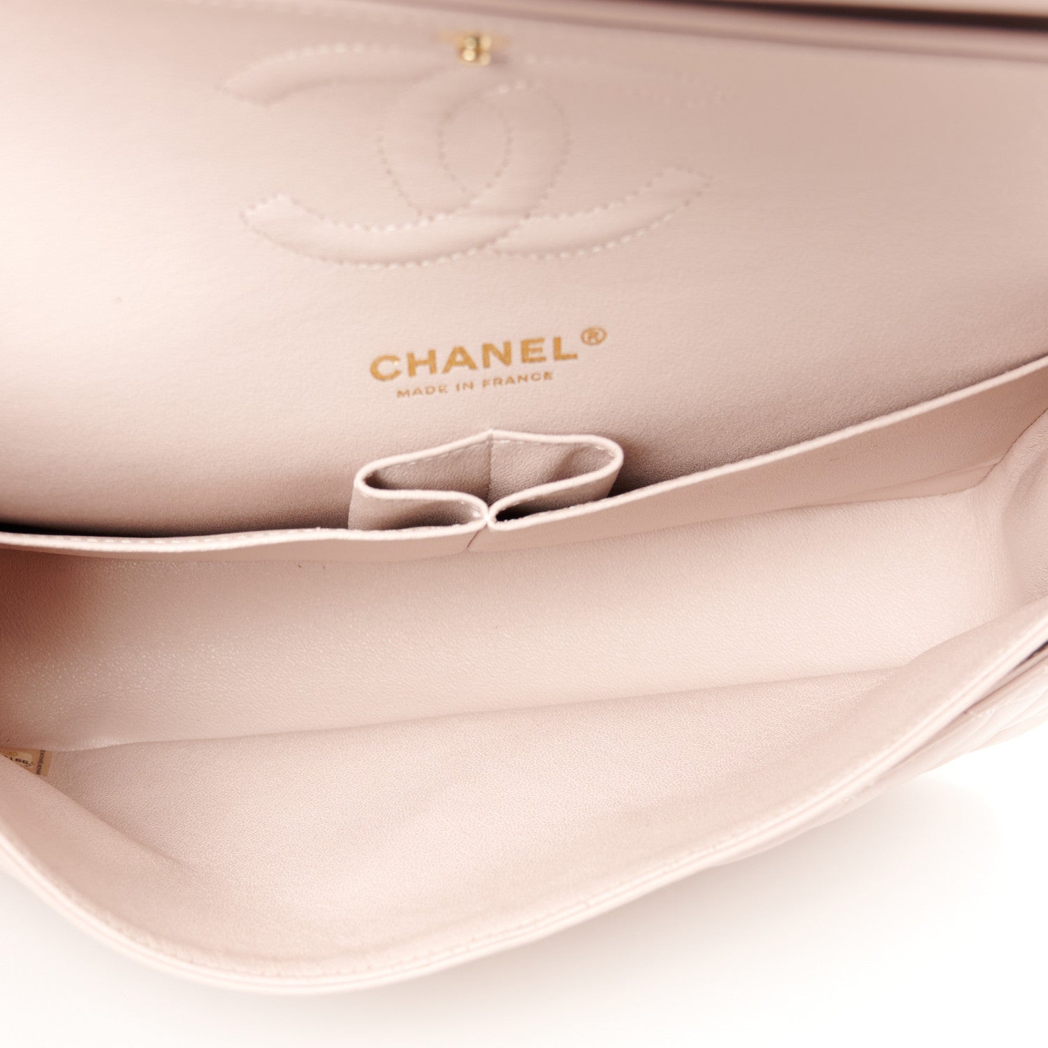 Chanel Lambskin Quilted Medium Double Flap Light Pink
