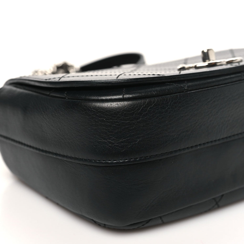Chanel Calfskin Stitched Small Ring My Bag Flap Crossbody Bag Black