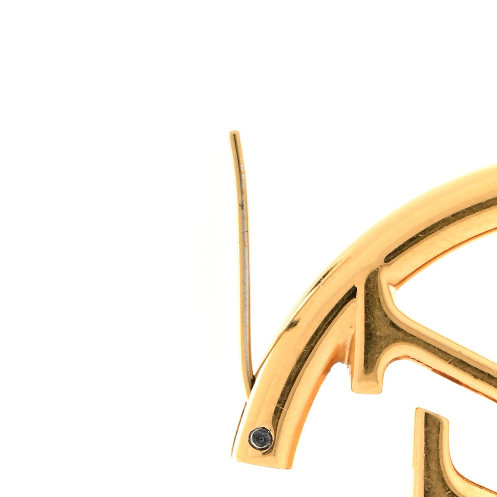 Louis Vuitton Metal Louise Hoop Earrings Gold