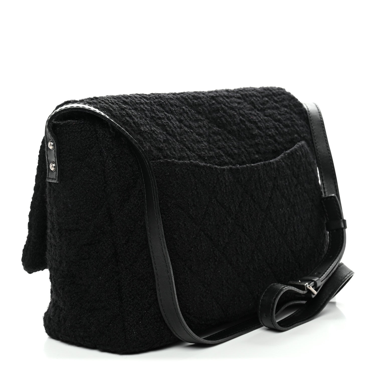 Chanel Easy Tweed Jumbo Reissue Messenger Flap Black
