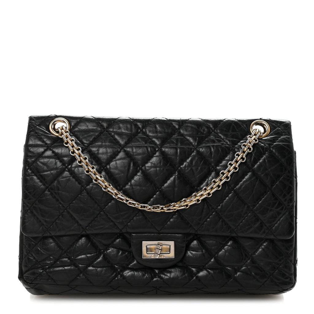 Chanel Aged Calfskin Quilted 2.55 Reissue 226 Flap Black