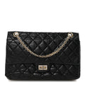 Chanel Aged Calfskin Quilted 2.55 Reissue 226 Flap Black